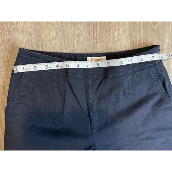 Talbots Black Stretch Chino Flat Front Petite Pants Sz 6P - Picture 8 of 12